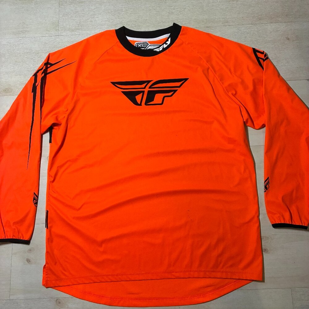 FLY Racing Windproof Technical Neon Orange Jersey Size XL
